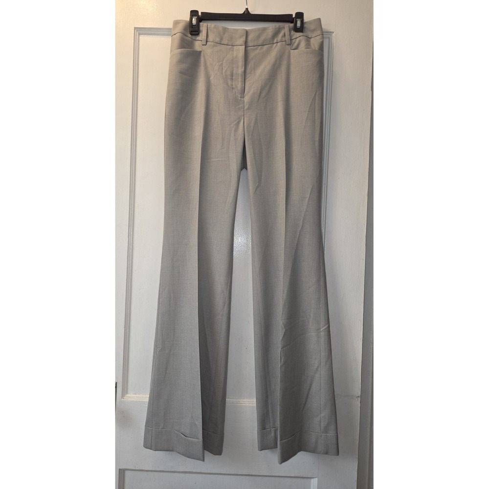Express High Waisted Light Gray Dress Pants - Tailored Flare